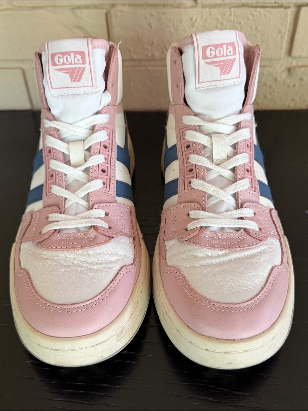 Gola Classics Challenge High Top Women's Size 9 Sneakers Pink Blue Shoes retro - Picture 3 of 6